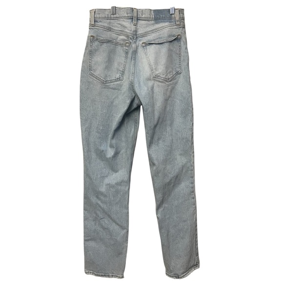 Abercrombie & Fitch 90s Straight Leg Ultra High Rise Split Hem Jeans Curve Love - Picture 3 of 6